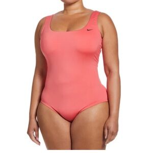 Nike U-Back One Piece Swimsuit Woman 1X Sea Coral Recycled Polyester Resort 2022